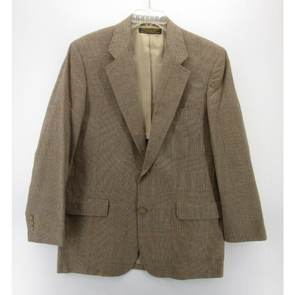 VINTAGE Brooks Brothers Sport Coat 42 Houndstooth Windowpane Blazer